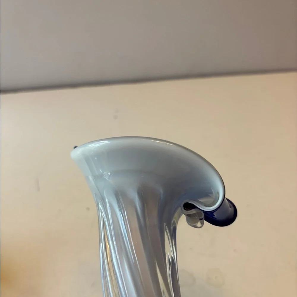 Vintage Jack in the Pulpit Calla lily vase, Murano Glass style 8”